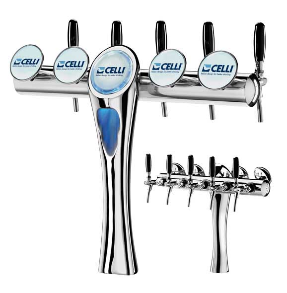CELLI Eos T5 - Five-way draft beer tower