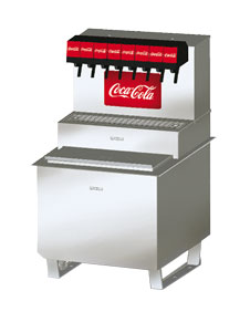 CED 1500E dispenser, ambient carbonated, 6 LEV SS valves, Coca-Cola decals  - APEX