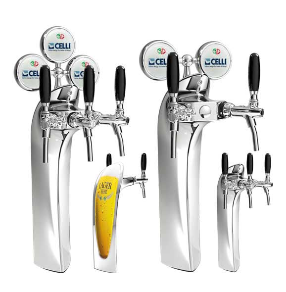 CELLI Nirvana 3 - Three-way draft beer font